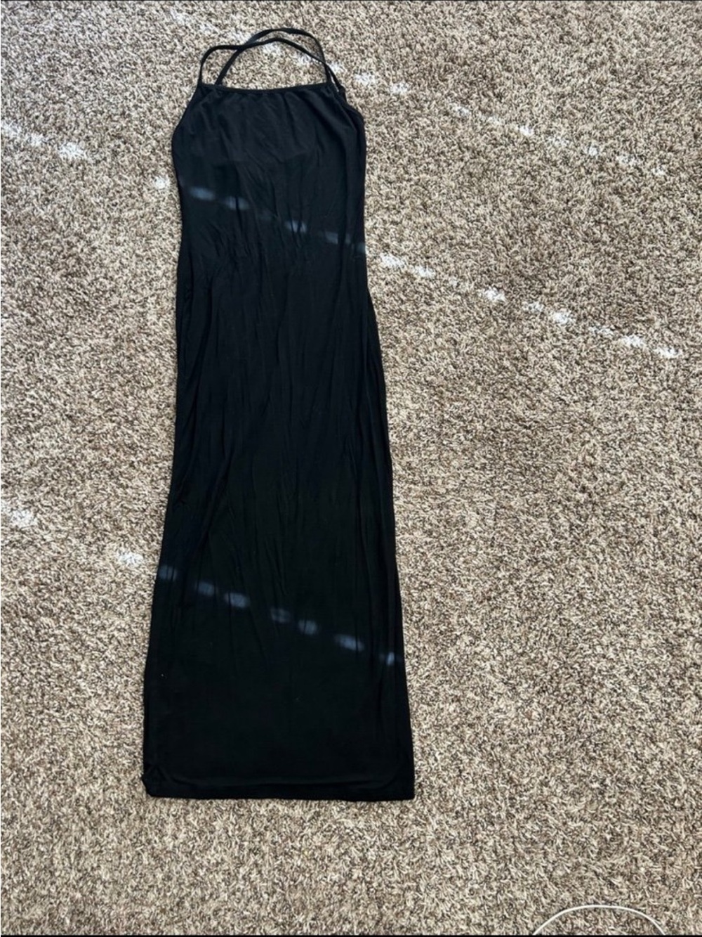 Solid Black Maxi Dress - Picture 3 of 5